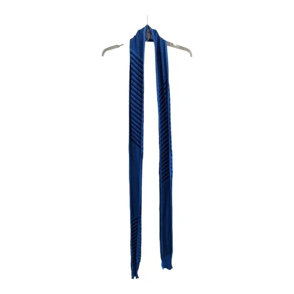 NEW Ohne Titel Blue Striped Knit Accent Scarf Designer Luxury